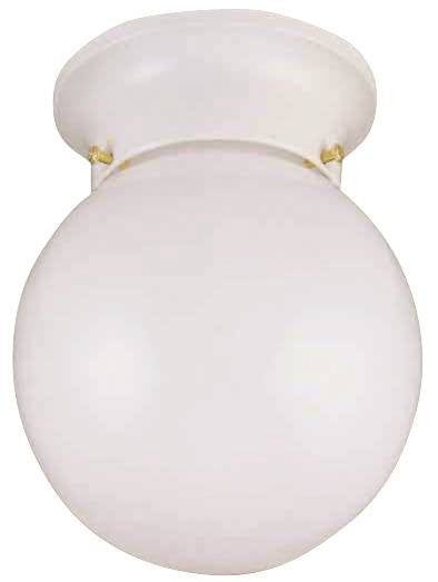 Fixture Ceil 1lt Opal 6in Wht