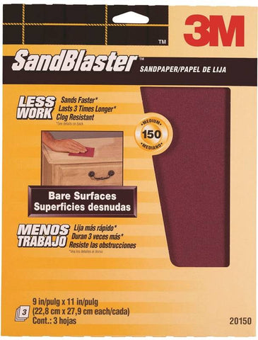 Sandpaper Pntr Med 9x11in 150