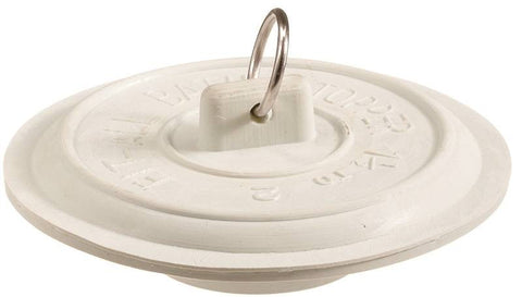 Tub Stopper Wht Rubb 1-1-2-2