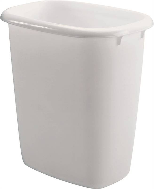 Wastebasket Rec White 14 Qt