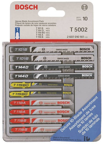 T-shank Jigsaw Blade Asst 10pk