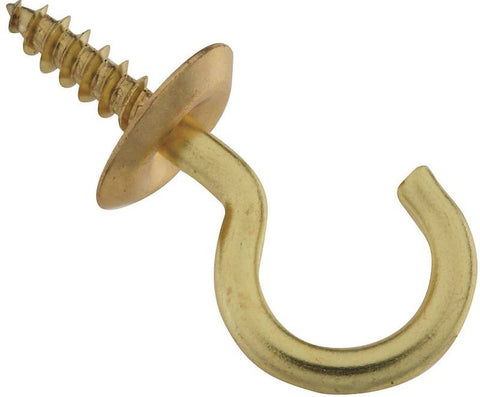 Hook Cup Solid Brass 3-4in