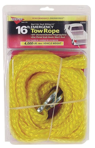16ft Tow Rope W-hooks