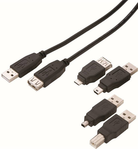 Cable Usb Kit 5 Tips 3ft Black
