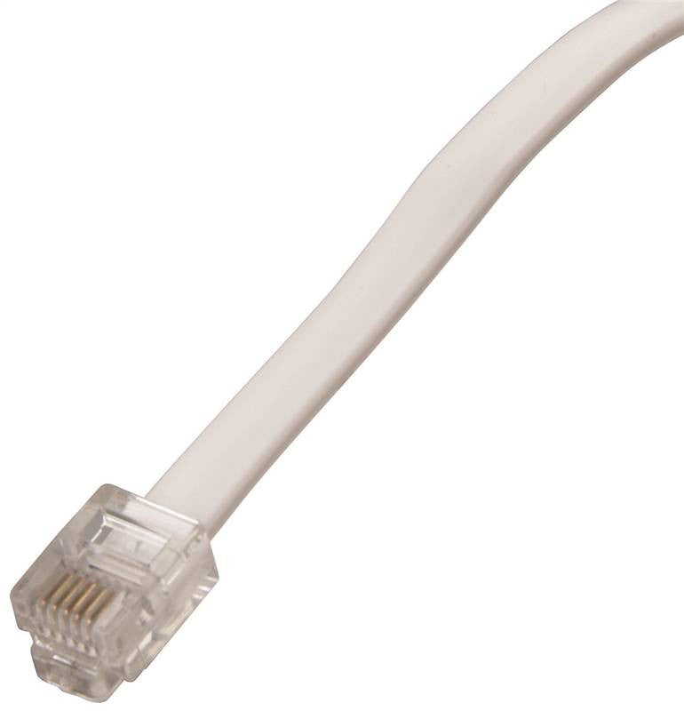 Cord Telephone Line 12ft White