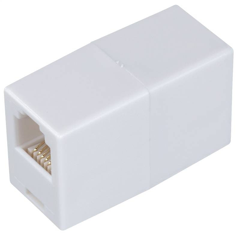 Coupler Phone Cord In-line Wht