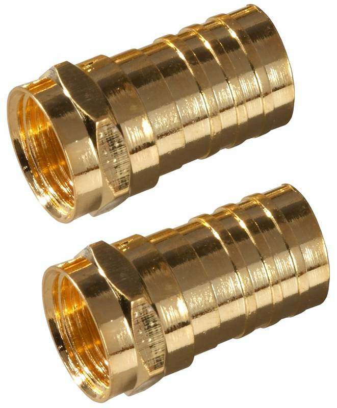 Connector F Coax Crimp Rg6 Gld