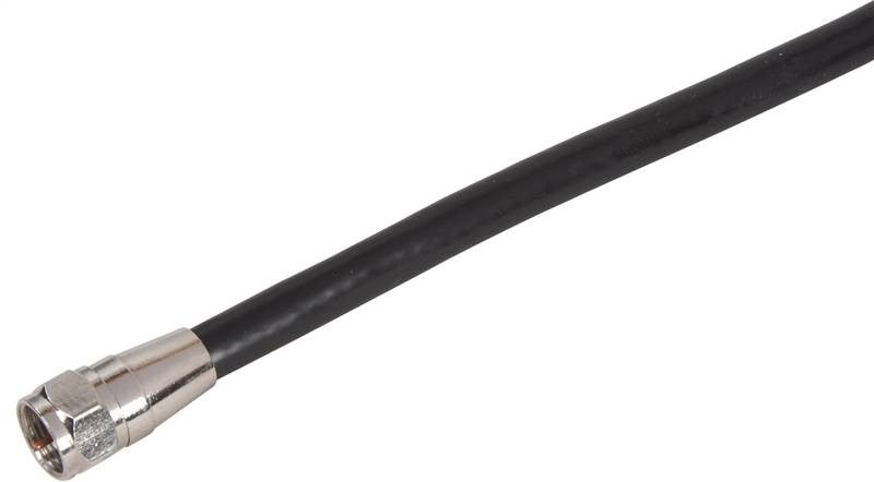 Cable Coax Rg6-f Conn 12ft Blk