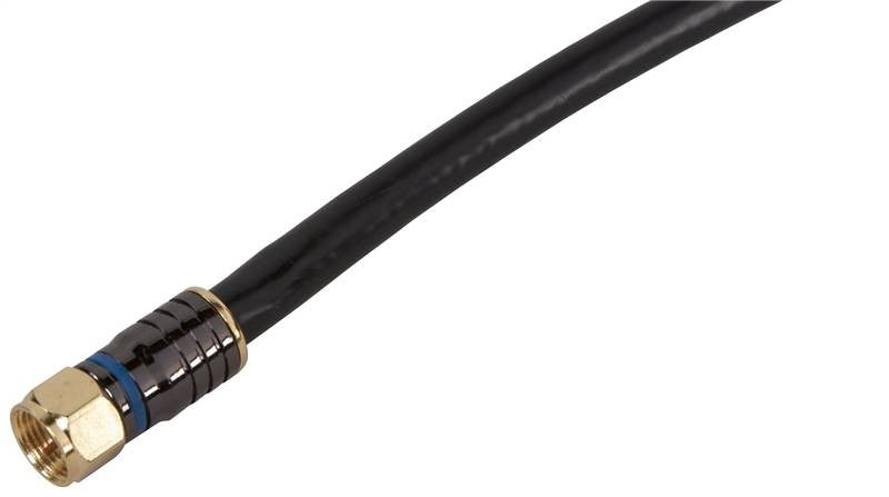 Cable Coax Rg6 Quad 6ft Black