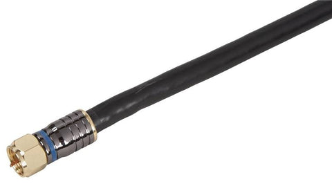 Cable Coax Rg6 Quad 12ft Black
