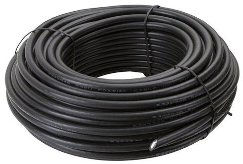 Cable Coax Rg6 N-end 100ft Blk
