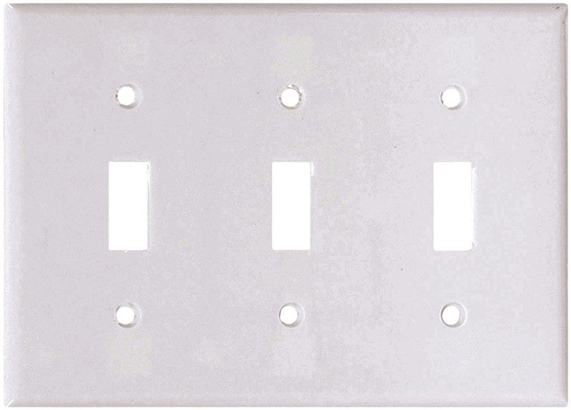 Wall Plate 3gang Tgl Std White