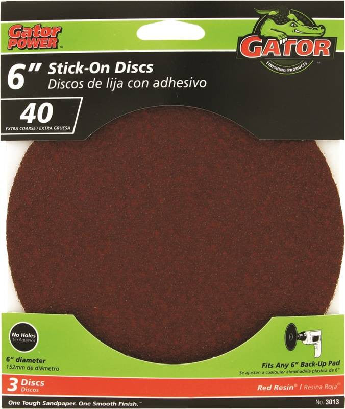 6in 40grit Psa Disc 3pk