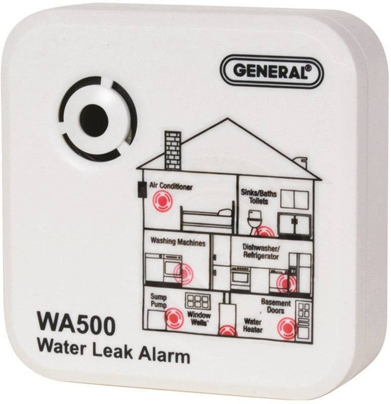 Alarm Water Leak 9 Volt White