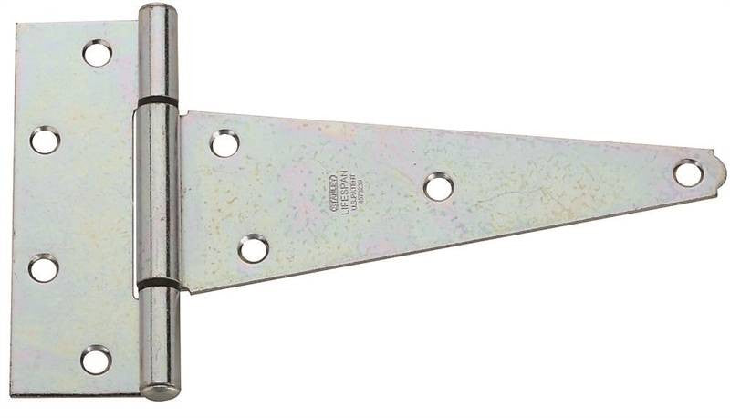 Hinge T Hd W-screws 8in Zinc