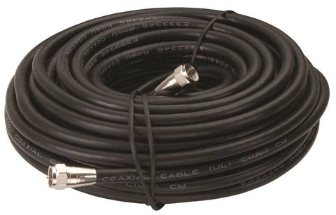 Cable Coax Rg6-f Conn 50ft Blk