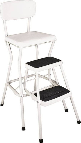 Stool Chair-step Fold Out Wht