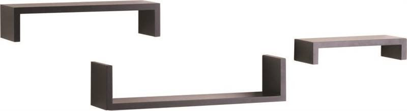 Shelf Decor 3 Pc Ledge Black