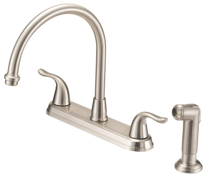 Kitchen Faucet 2-hdl Spray Bn