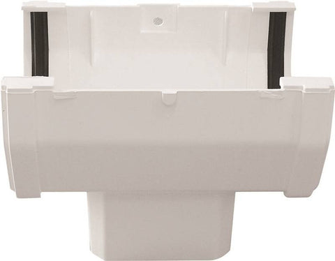 Gutter Drop Outlet Front White