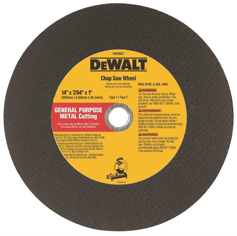 14in Metal Chop Saw Wheel