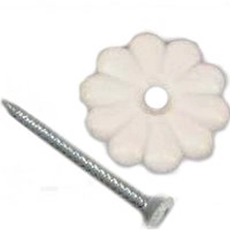 Button Rosette W-scrw W 100bag