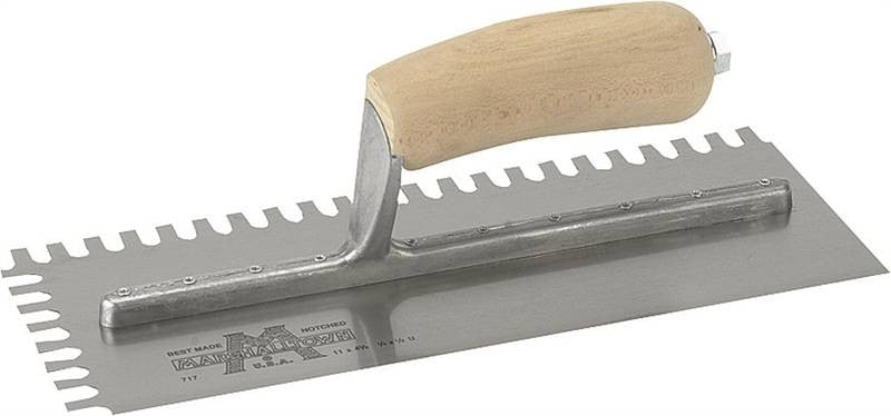 Trowel U Notch 3-32x3-32x1-8in