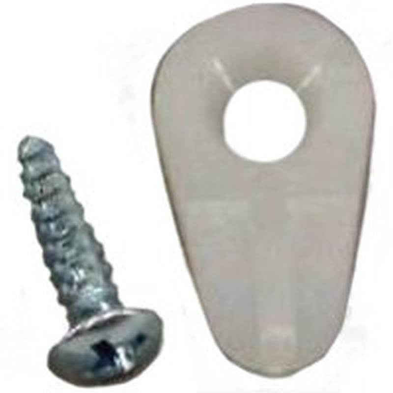 Screw Wndw Scrn Clip Wht 50ct