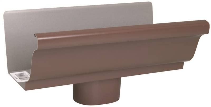 Gutter End 5in Brw W-outlt Alu