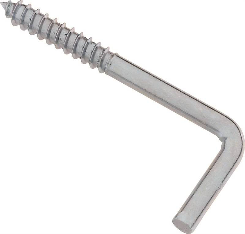 Hook Screw L Sq 2-1-4in Znc