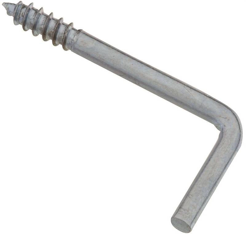 Hook Screw L Sq 1-3-8in Znc