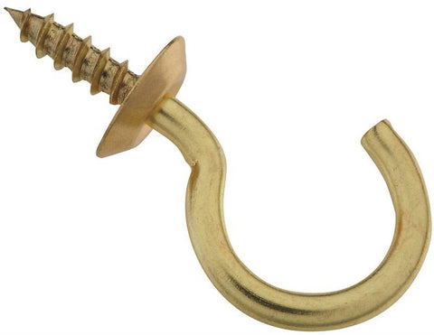 Hook Cup Solid Brass 1-1-4in