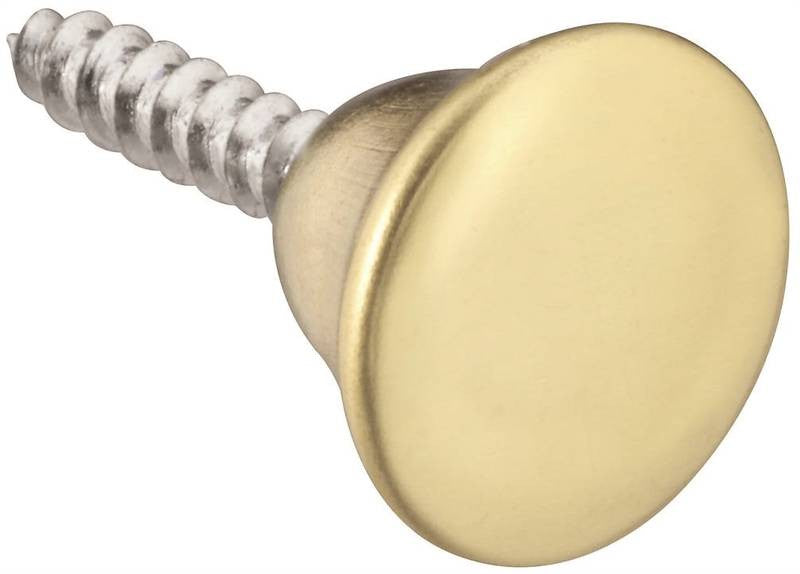 Knob Cabinet 1-2in Brt Brass