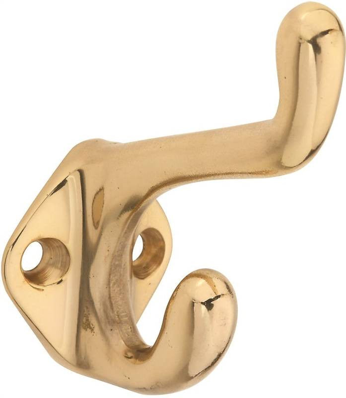 Coat-hat Hook 2.25in Sld Br Bb