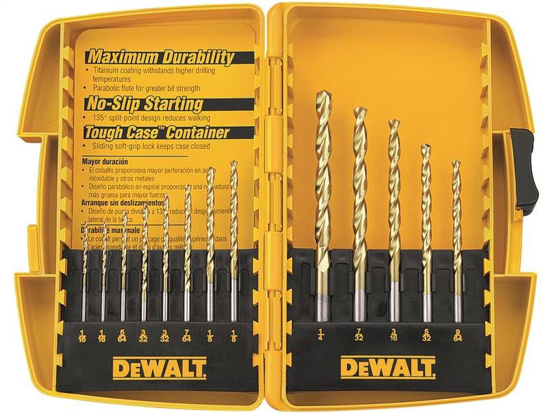 13pc Titanium Drill Bit Set