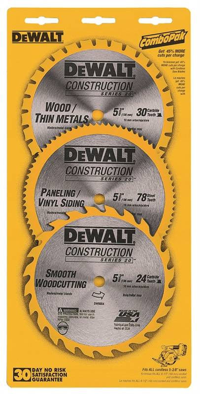 Circ Saw Blade 5-3-8 3pc