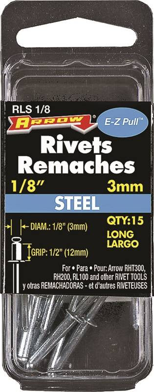 Rivet 1-8 X 1-2in Long Steel