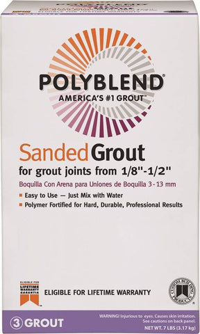 Grout Sanded Bright White 7lb