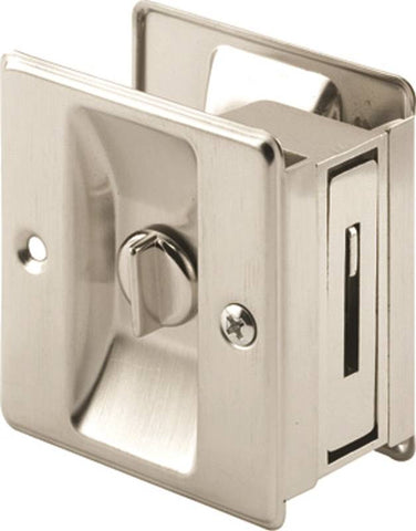 Lock Pocket Door Satin Nickel