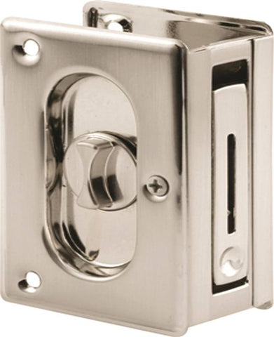 Lock Pocket Door Satin Nickel