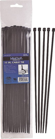 Cable Tie 11in 50lb 25pc Black