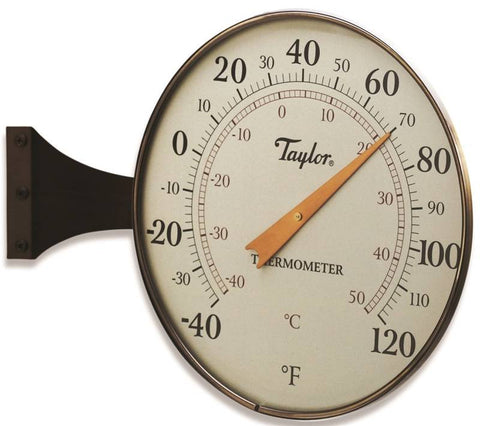 Thermometer Dial 8-1-2in Brz