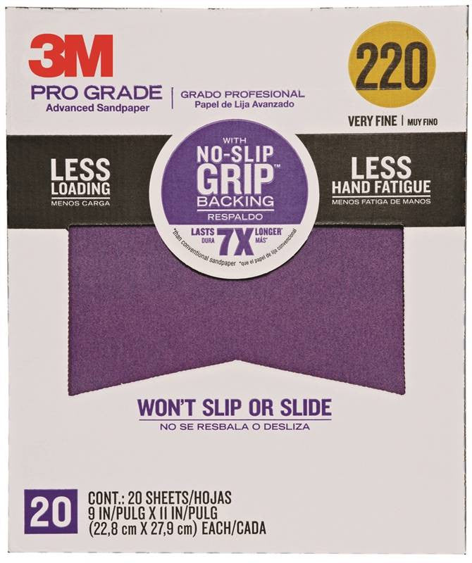 Sandpaper No Slip 220g 9x11in