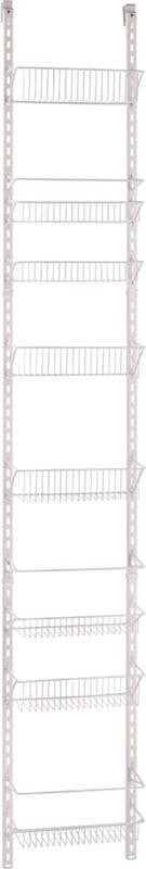 Rack 8-tier Door-wall Adj Wht