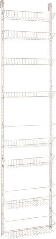 Rack 8-tier Door-wall Adj Wht