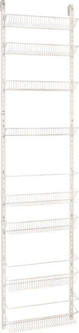 Rack 8-tier Door-wall Adj Wht