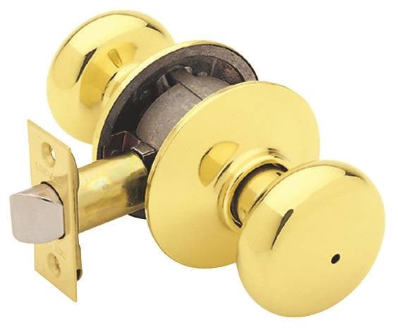 Plymouth Privacy Knob Brt Brss