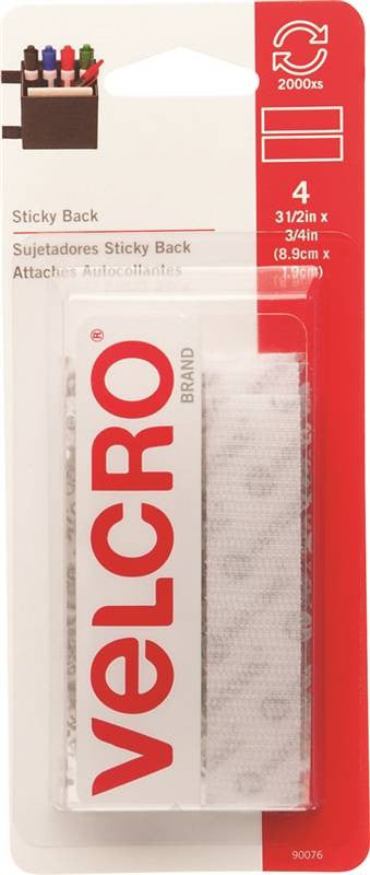 Fastener Velcro Strp 3.5in Wht