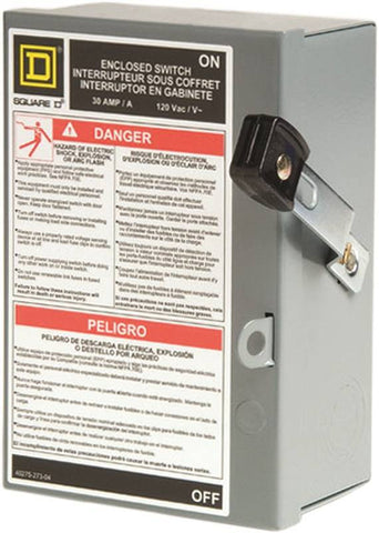 Switch Safety Indoor 1p 2w 30a