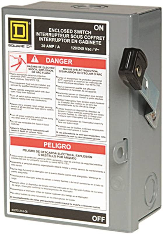 Switch Safety Indoor 2p 3w 30a